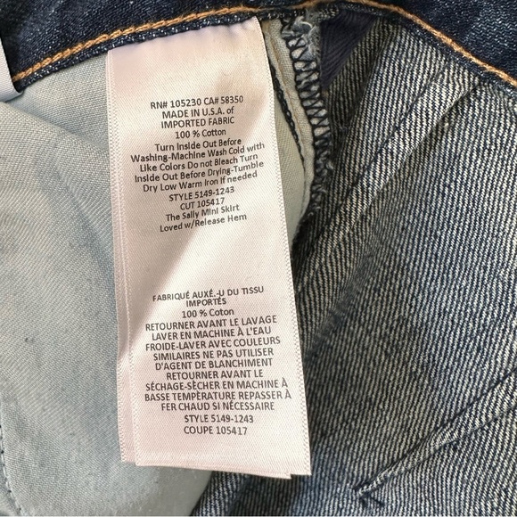 Current/Elliott Anthropologie The Short Sally Denim Skirt in Loved Size 27 - Picture 7 of 7